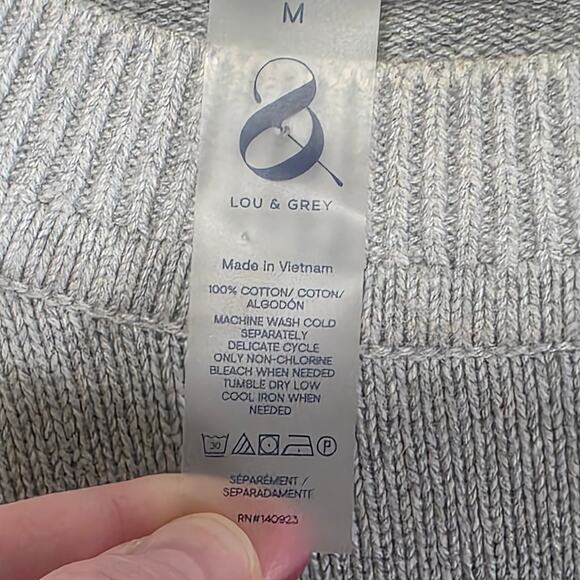 Lou & Grey Womens Rainbow Arc Sleeve Crew Neck Pullover Sweater Size Medium - Picture 4 of 8